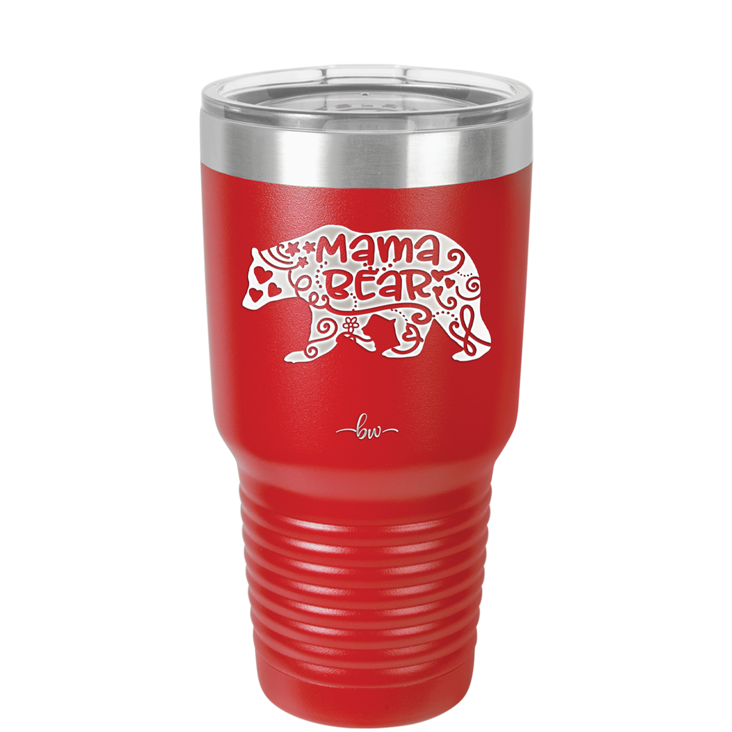 Mama Bear Swirly - Laser Engraved Stainless Steel Drinkware - 1142 -