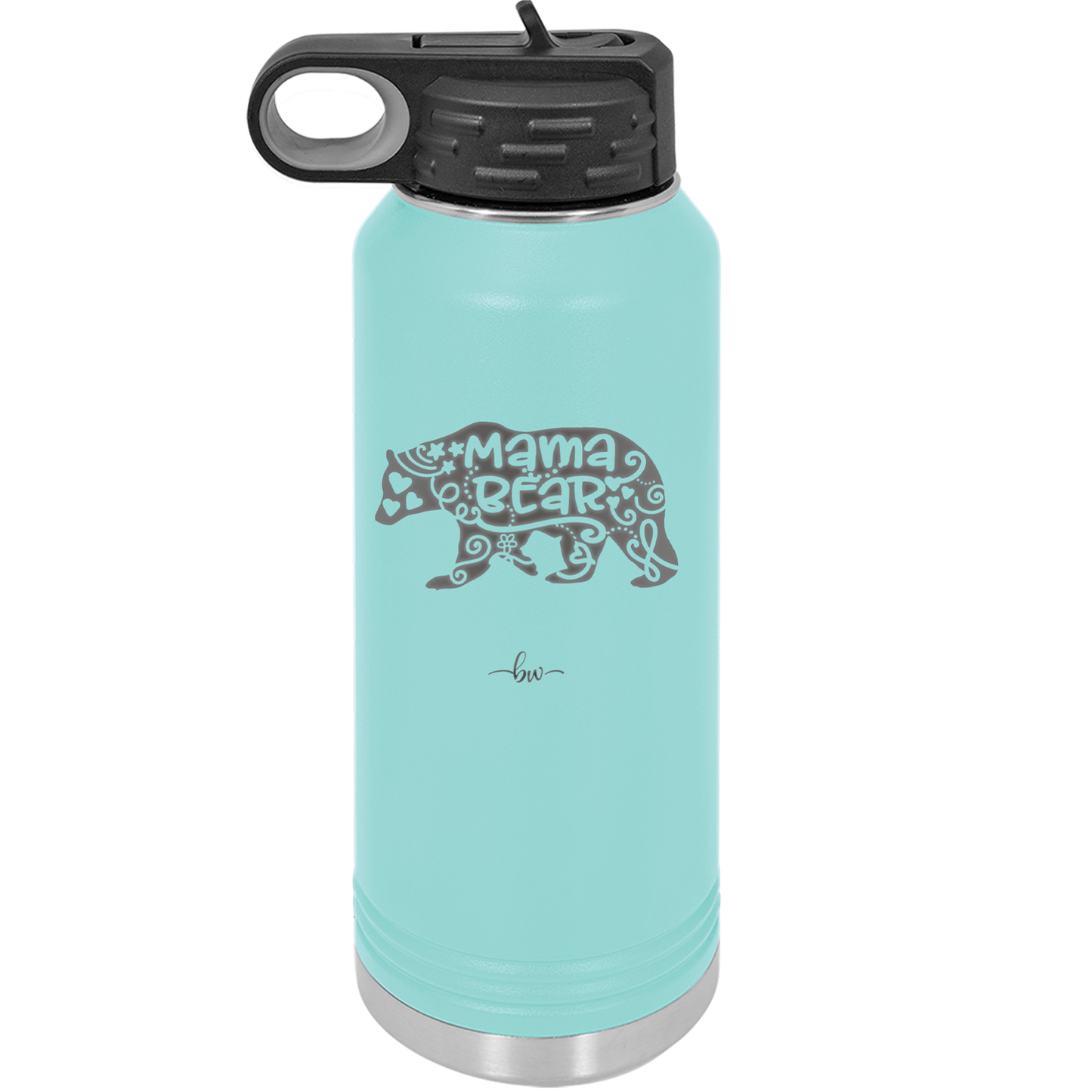 Mama Bear Swirly - Laser Engraved Stainless Steel Drinkware - 1142 -
