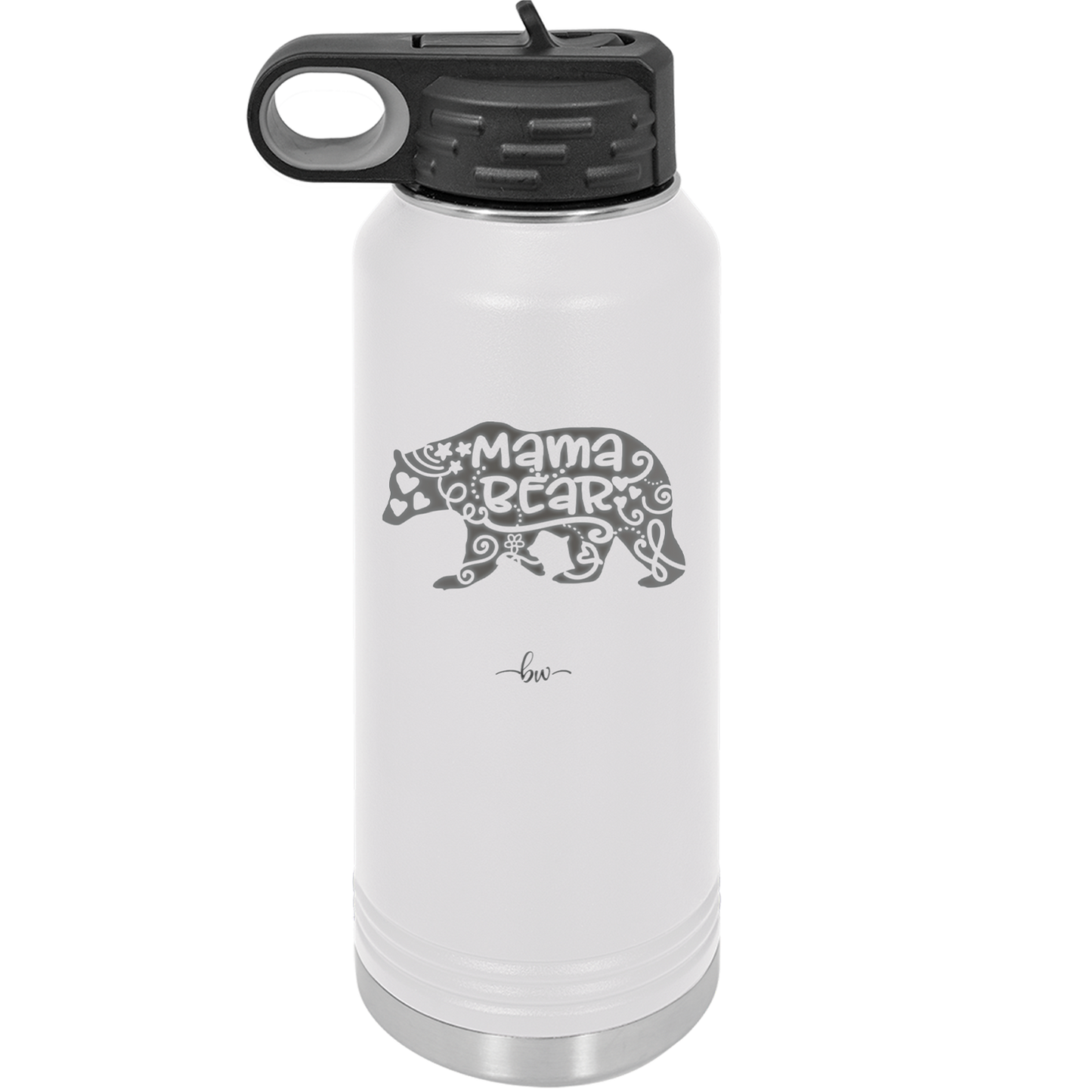 Mama Bear Swirly - Laser Engraved Stainless Steel Drinkware - 1142 -