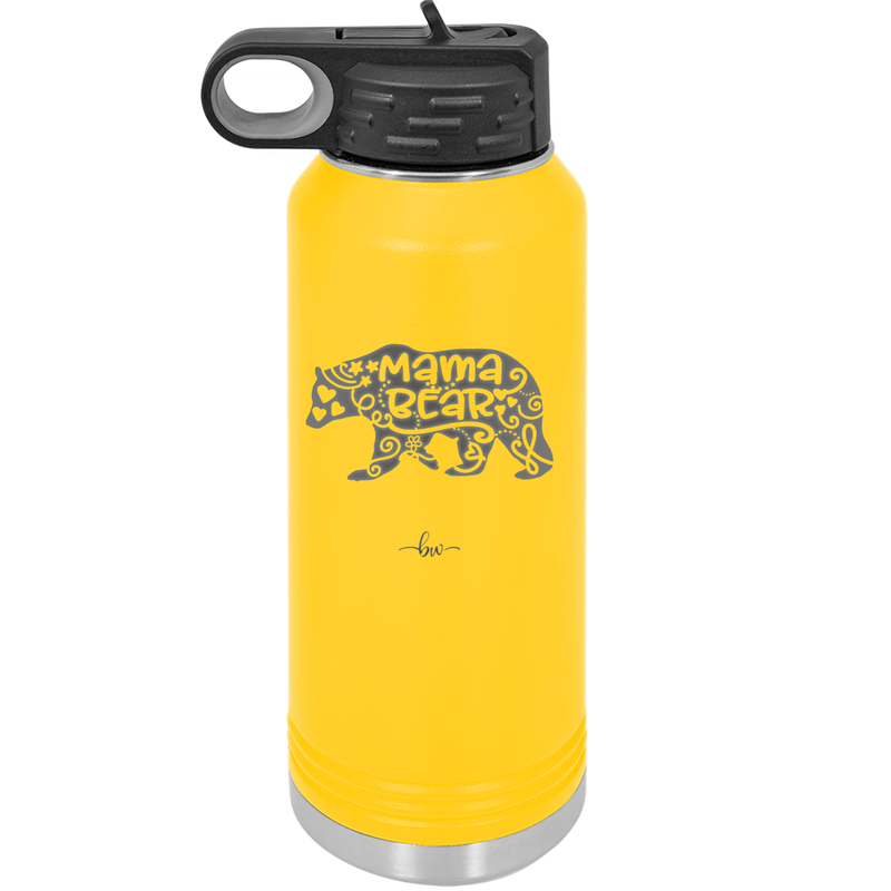 Mama Bear Swirly - Laser Engraved Stainless Steel Drinkware - 1142 -