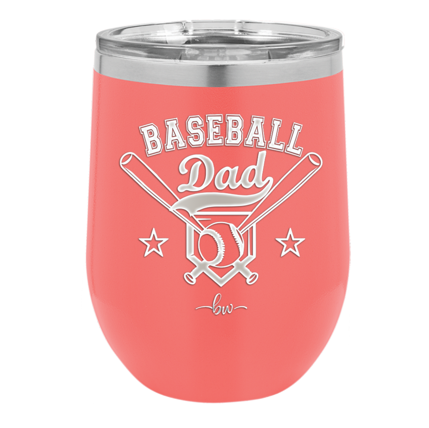 Baseball Dad - Laser Engraved Stainless Steel Drinkware - 1144 -