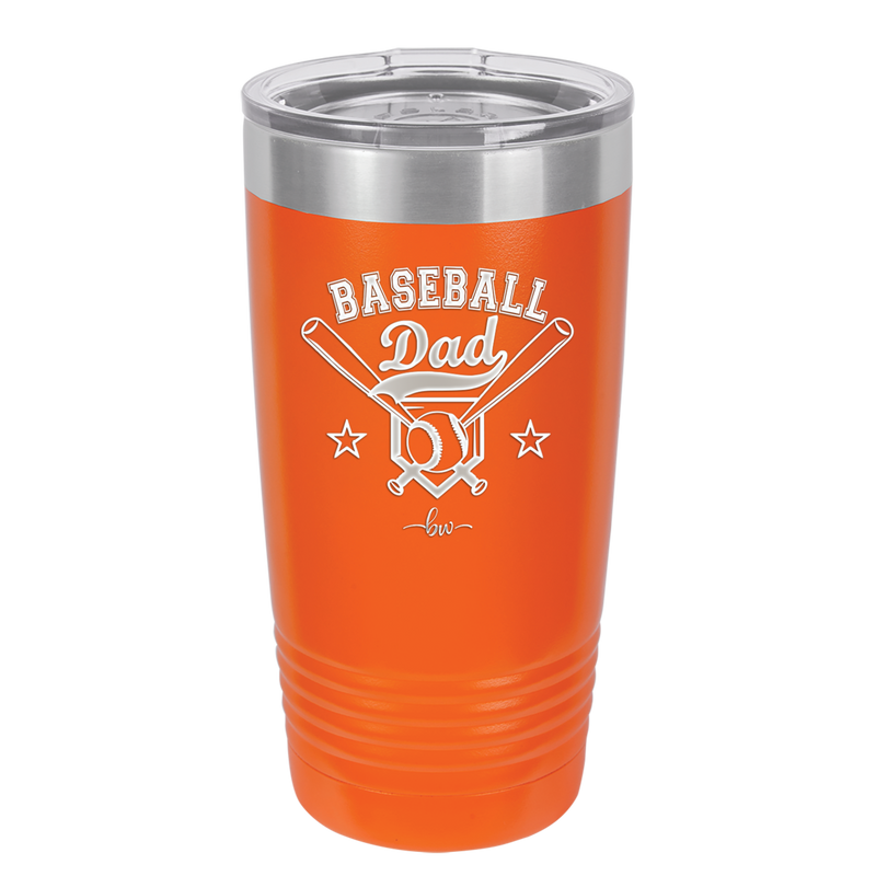 Baseball Dad - Laser Engraved Stainless Steel Drinkware - 1144 -