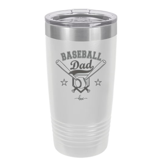 Baseball Dad - Laser Engraved Stainless Steel Drinkware - 1144 -