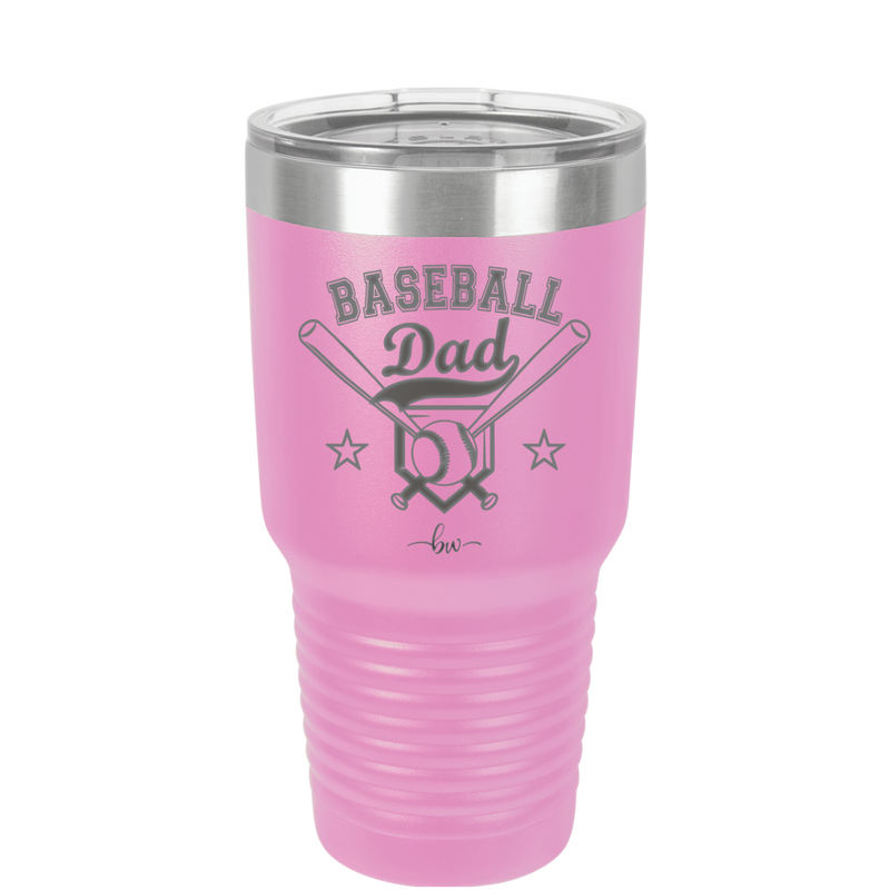 Baseball Dad - Laser Engraved Stainless Steel Drinkware - 1144 -