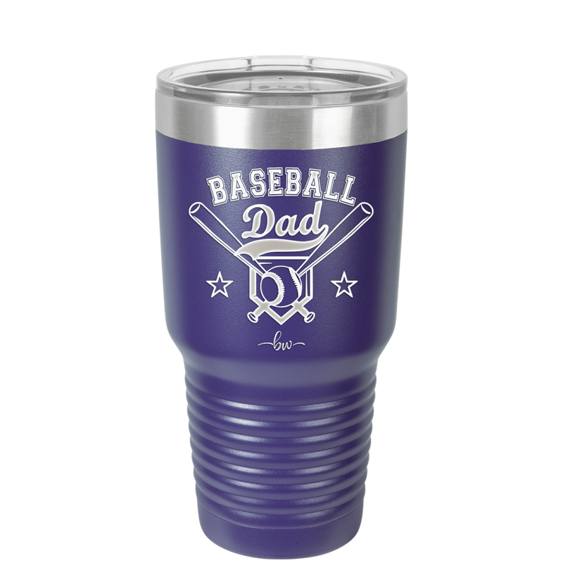 Baseball Dad - Laser Engraved Stainless Steel Drinkware - 1144 -