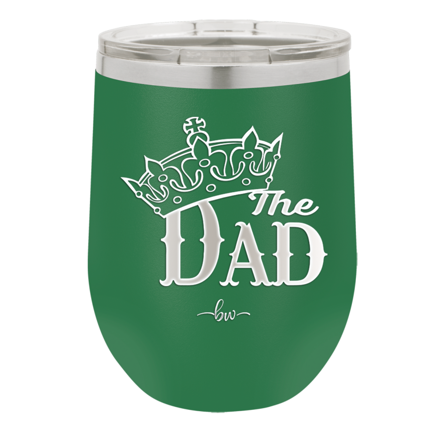 The Dad with Crown - Laser Engraved Stainless Steel Drinkware - 1151 -