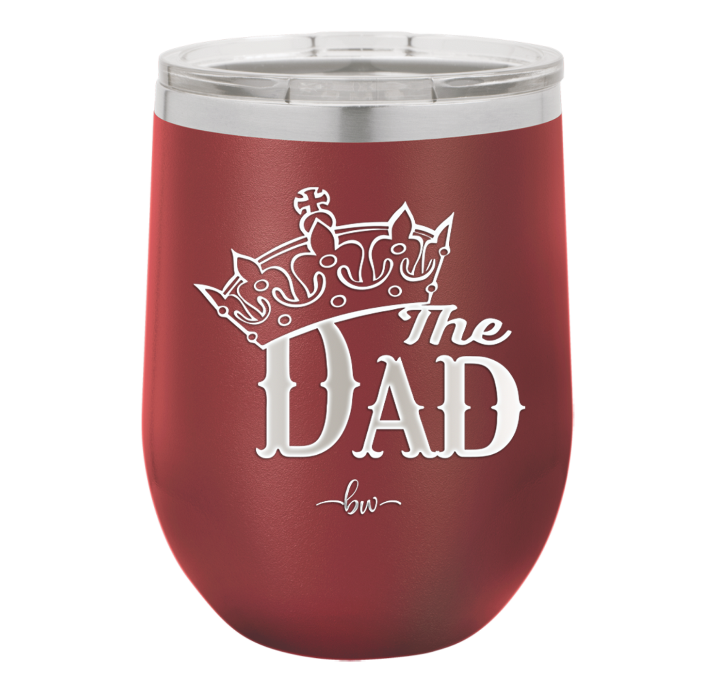 The Dad with Crown - Laser Engraved Stainless Steel Drinkware - 1151 -