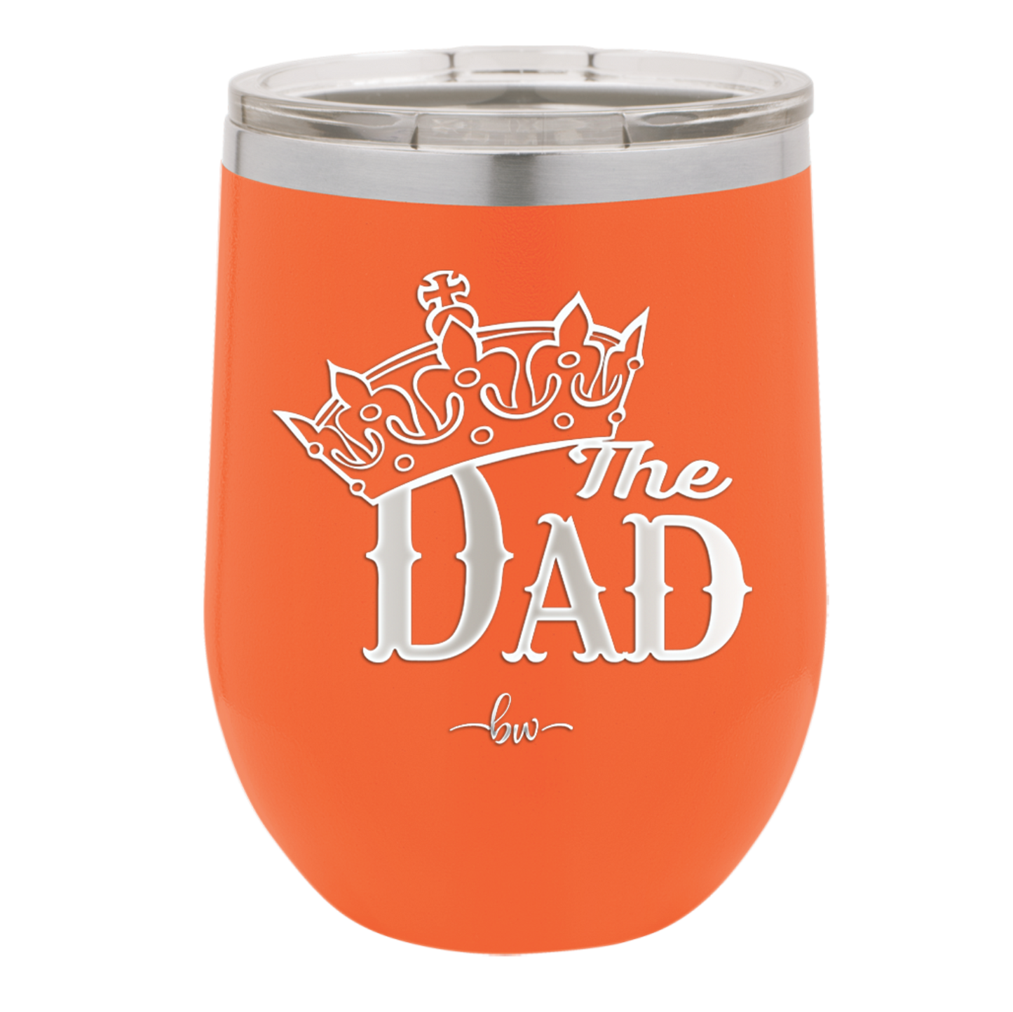 The Dad with Crown - Laser Engraved Stainless Steel Drinkware - 1151 -