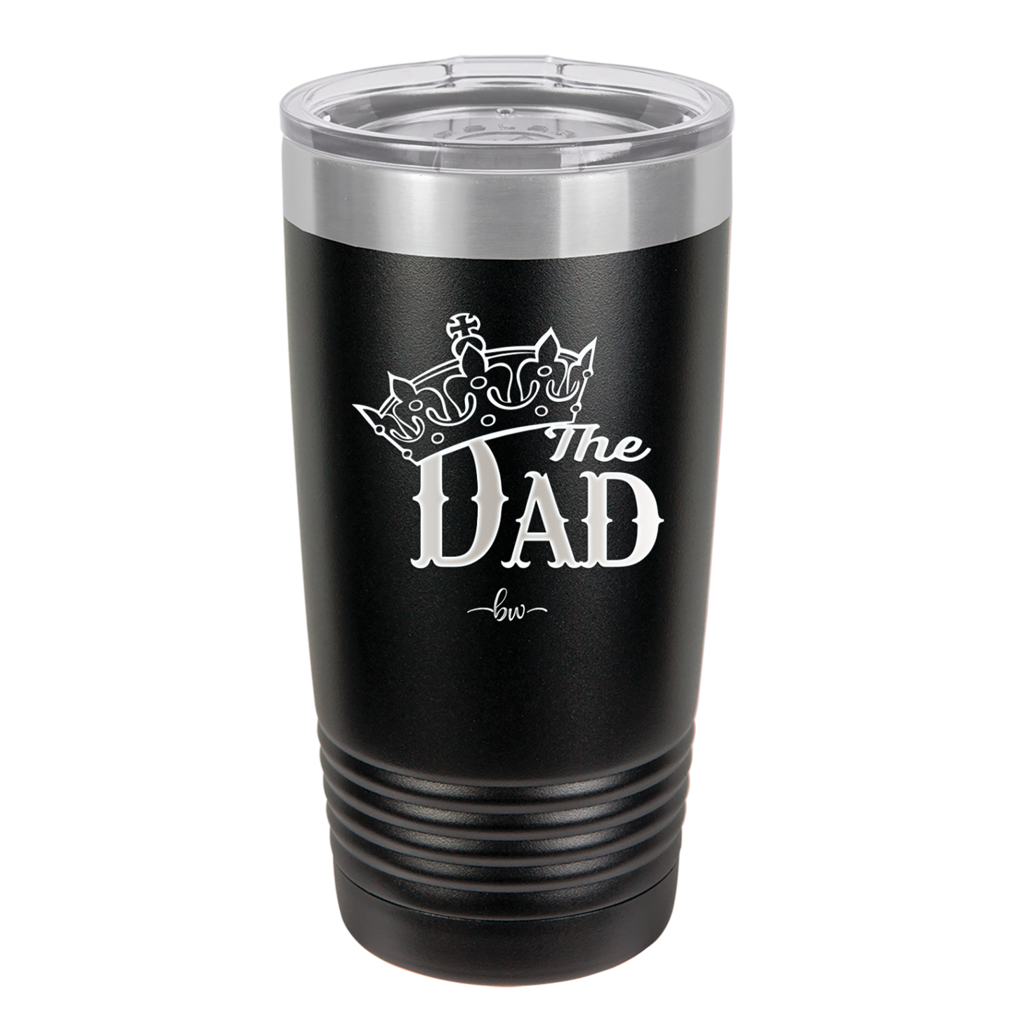 The Dad with Crown - Laser Engraved Stainless Steel Drinkware - 1151 -