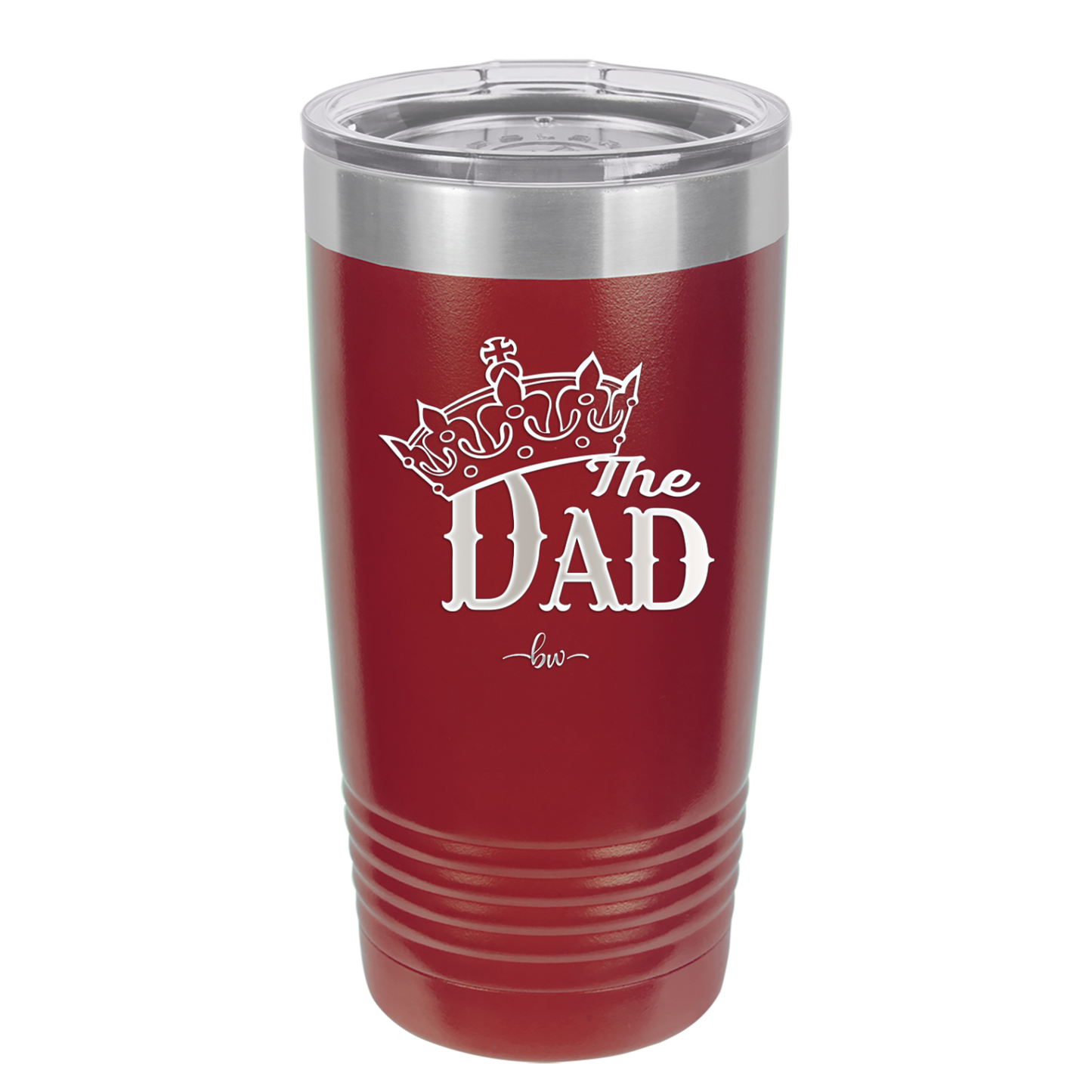 The Dad with Crown - Laser Engraved Stainless Steel Drinkware - 1151 -