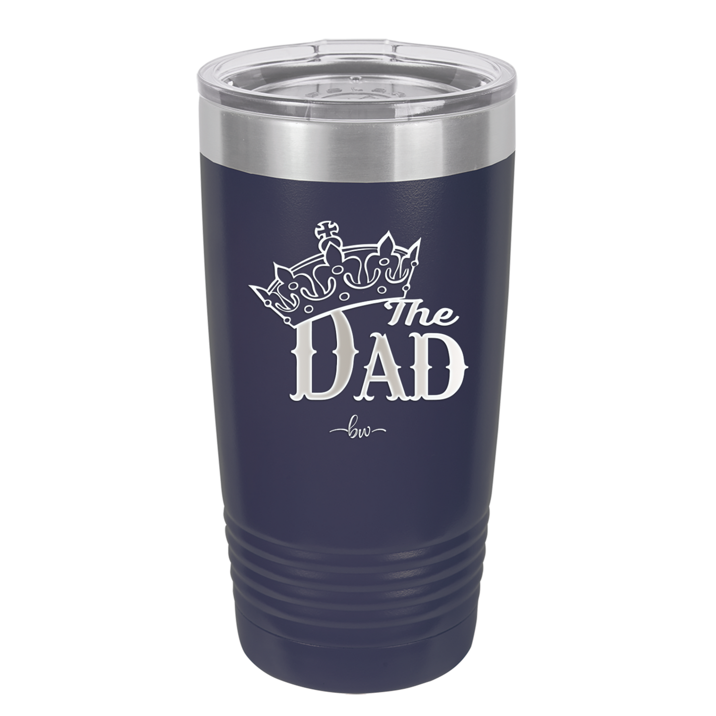 The Dad with Crown - Laser Engraved Stainless Steel Drinkware - 1151 -
