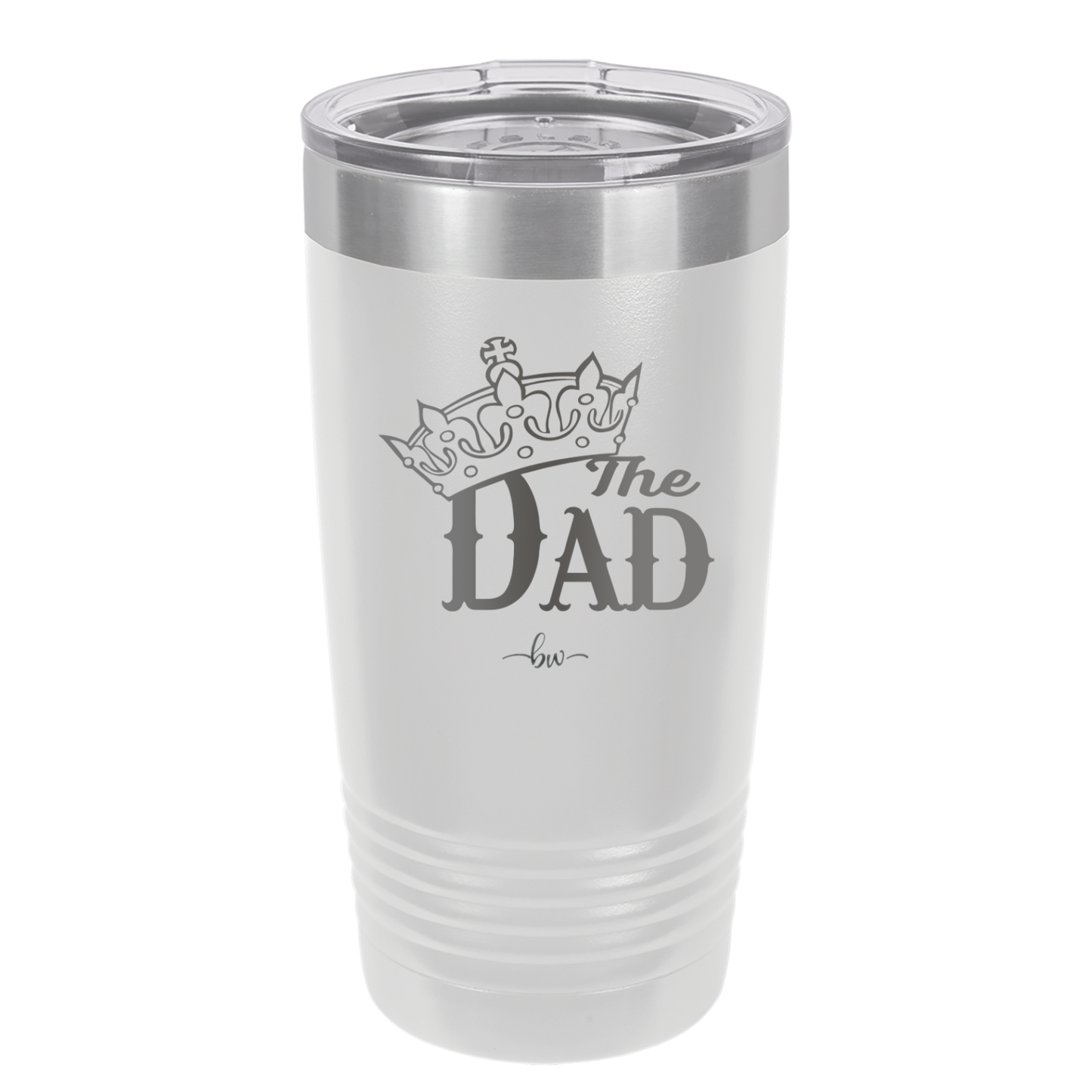 The Dad with Crown - Laser Engraved Stainless Steel Drinkware - 1151 -