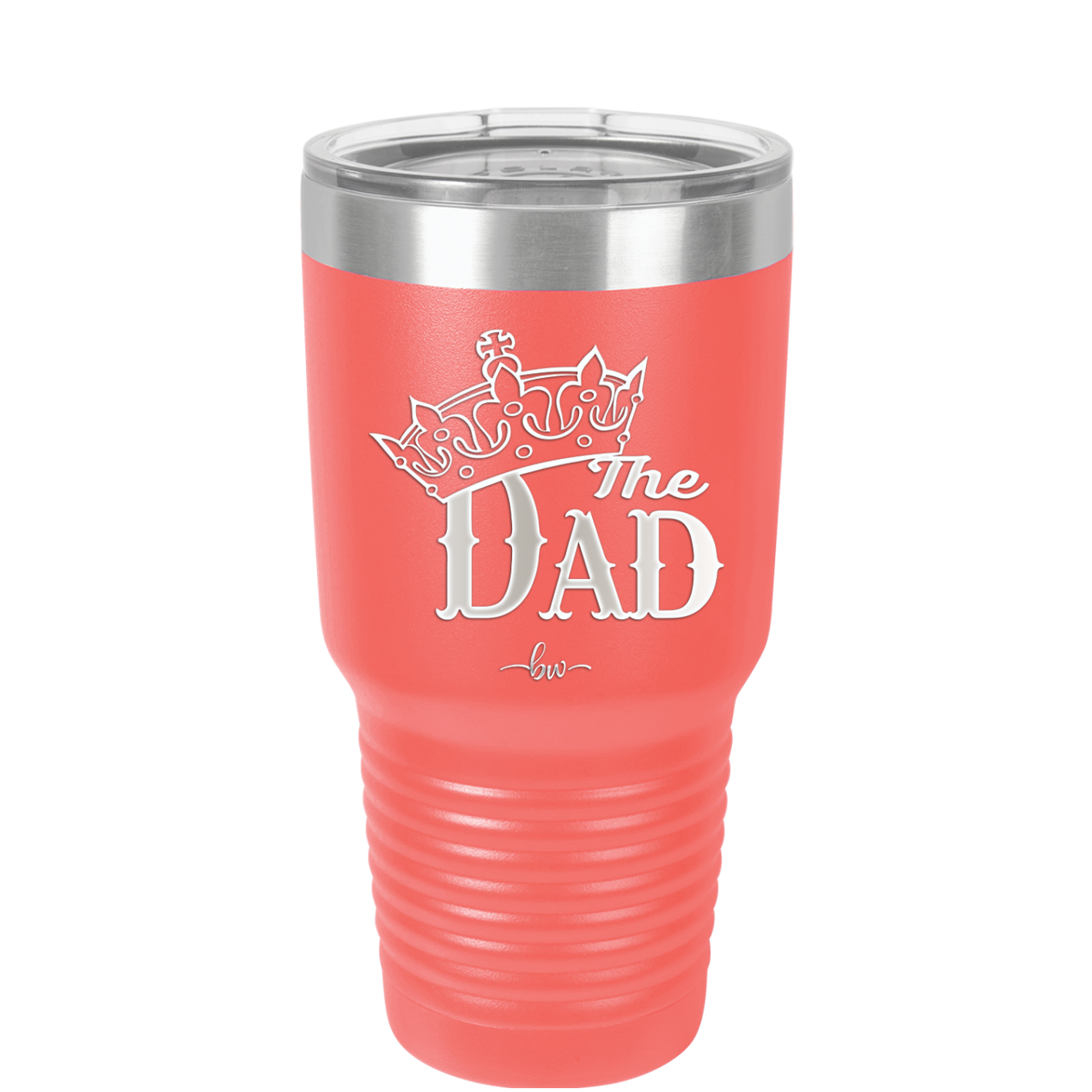 The Dad with Crown - Laser Engraved Stainless Steel Drinkware - 1151 -