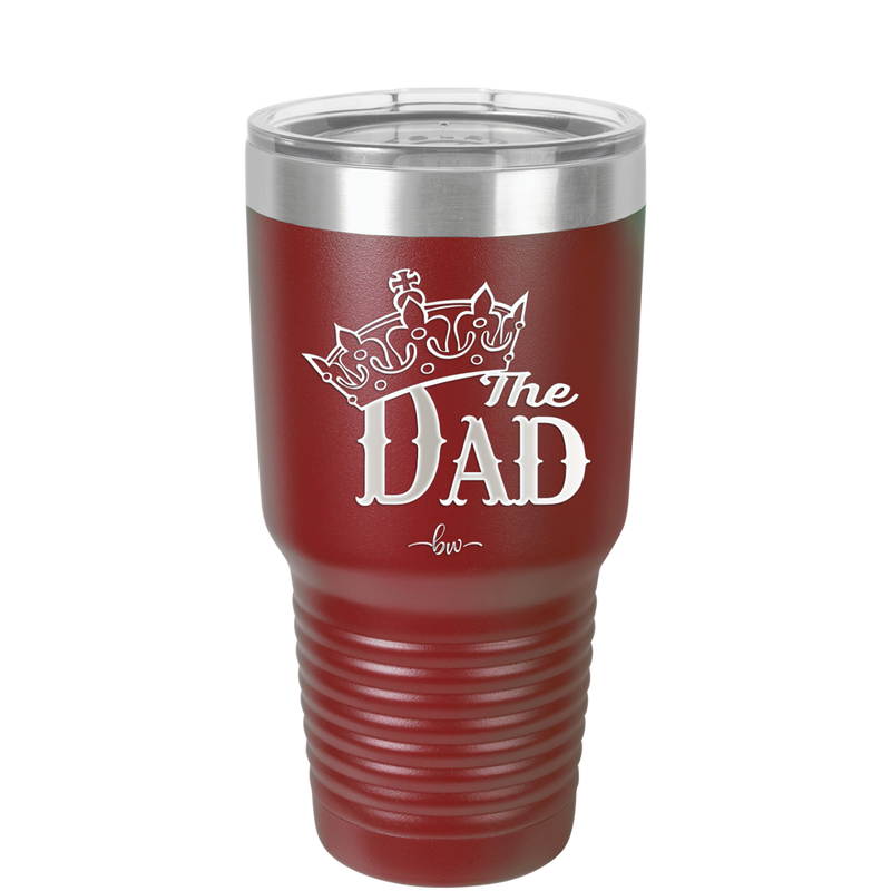 The Dad with Crown - Laser Engraved Stainless Steel Drinkware - 1151 -