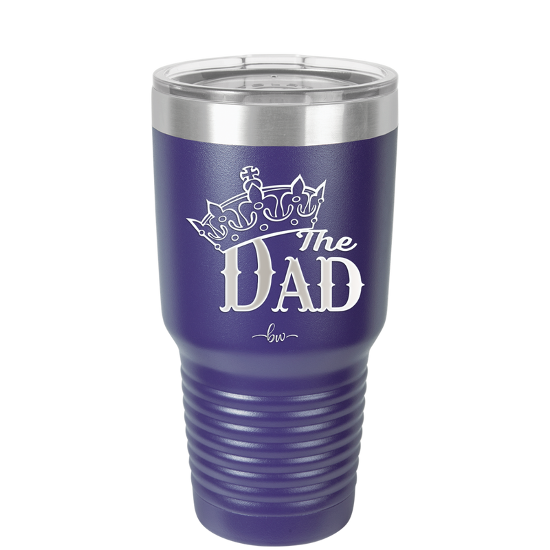 The Dad with Crown - Laser Engraved Stainless Steel Drinkware - 1151 -