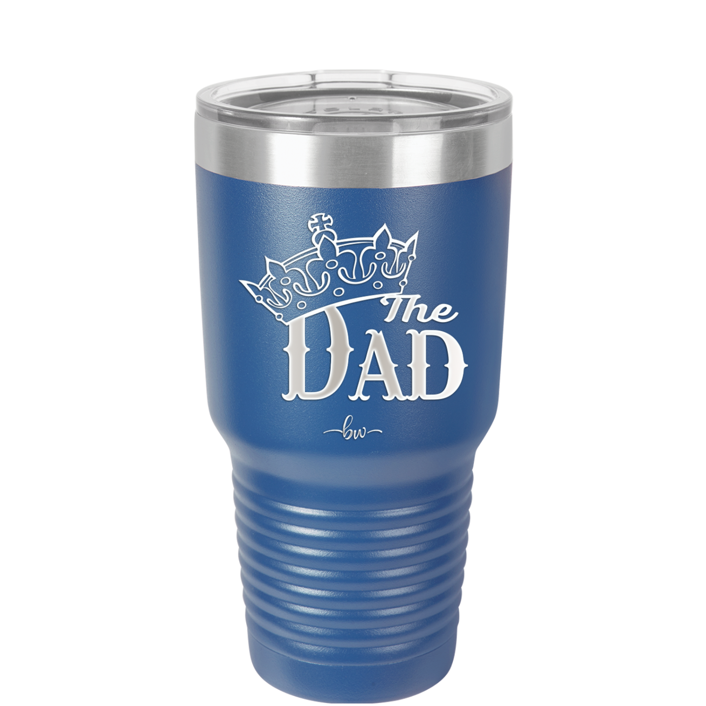 The Dad with Crown - Laser Engraved Stainless Steel Drinkware - 1151 -