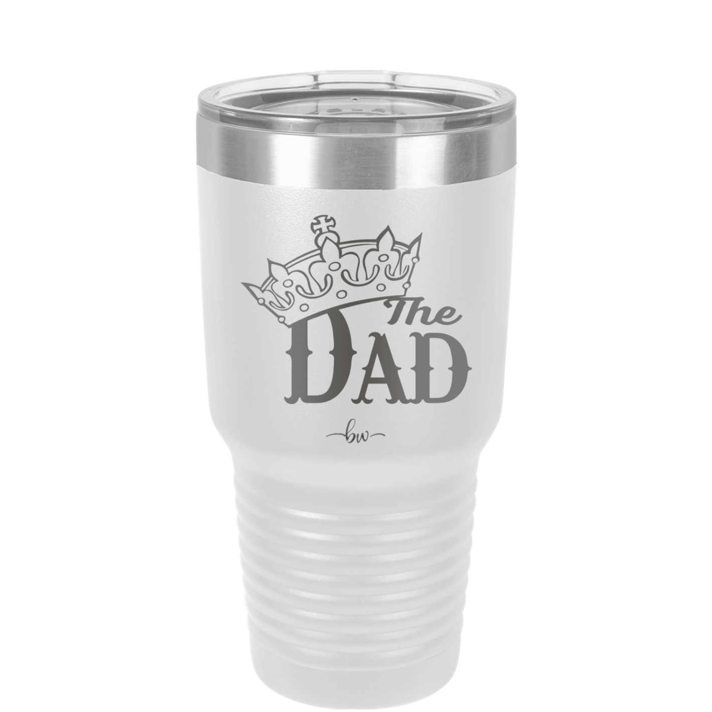 The Dad with Crown - Laser Engraved Stainless Steel Drinkware - 1151 -