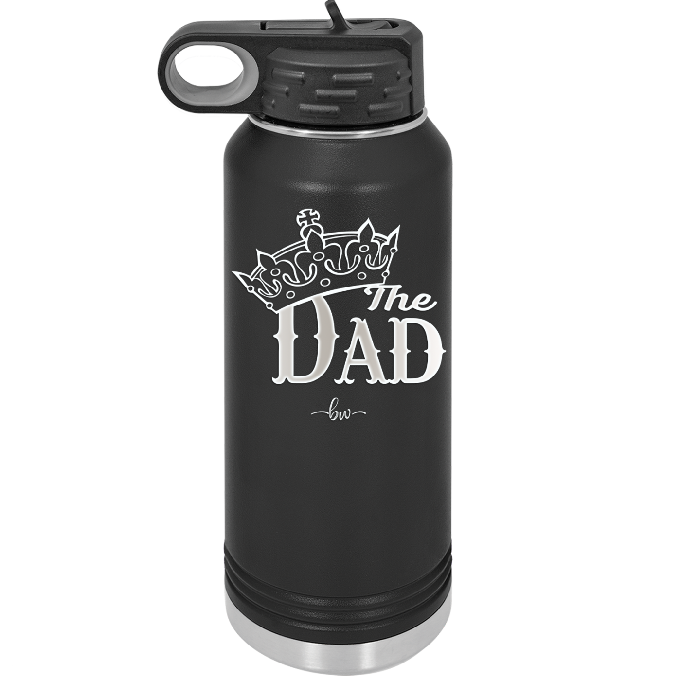 The Dad with Crown - Laser Engraved Stainless Steel Drinkware - 1151 -