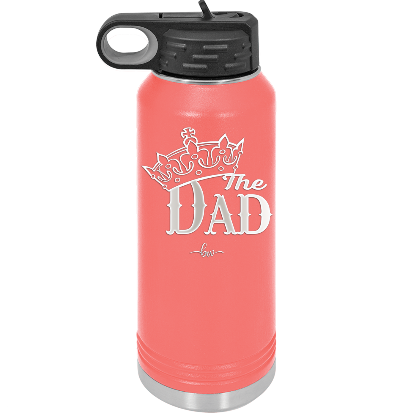 The Dad with Crown - Laser Engraved Stainless Steel Drinkware - 1151 -