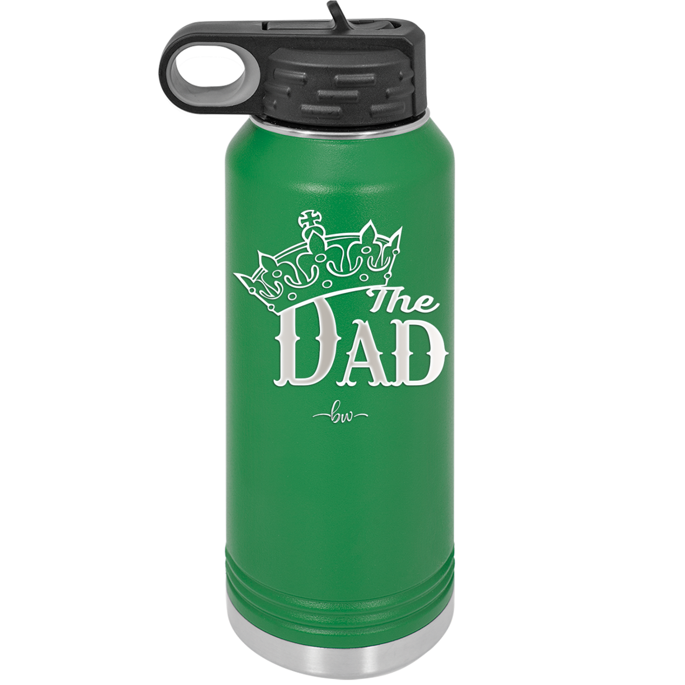 The Dad with Crown - Laser Engraved Stainless Steel Drinkware - 1151 -
