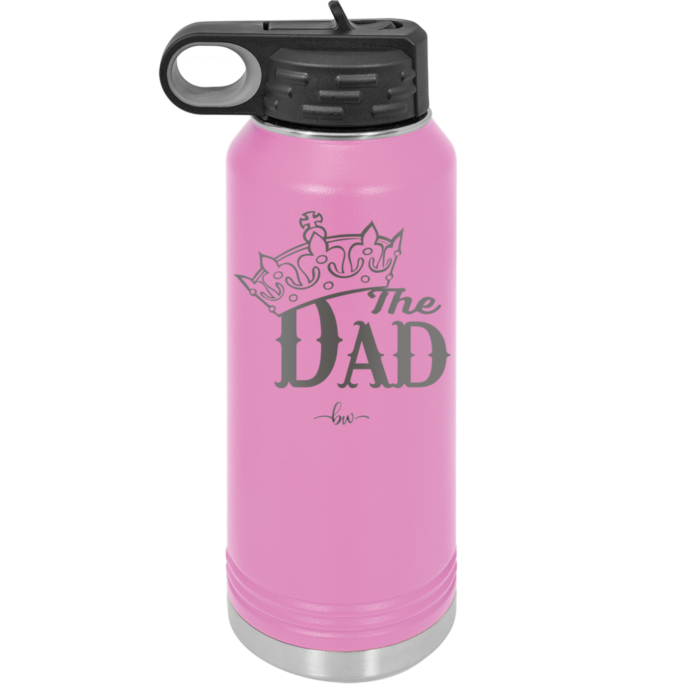 The Dad with Crown - Laser Engraved Stainless Steel Drinkware - 1151 -