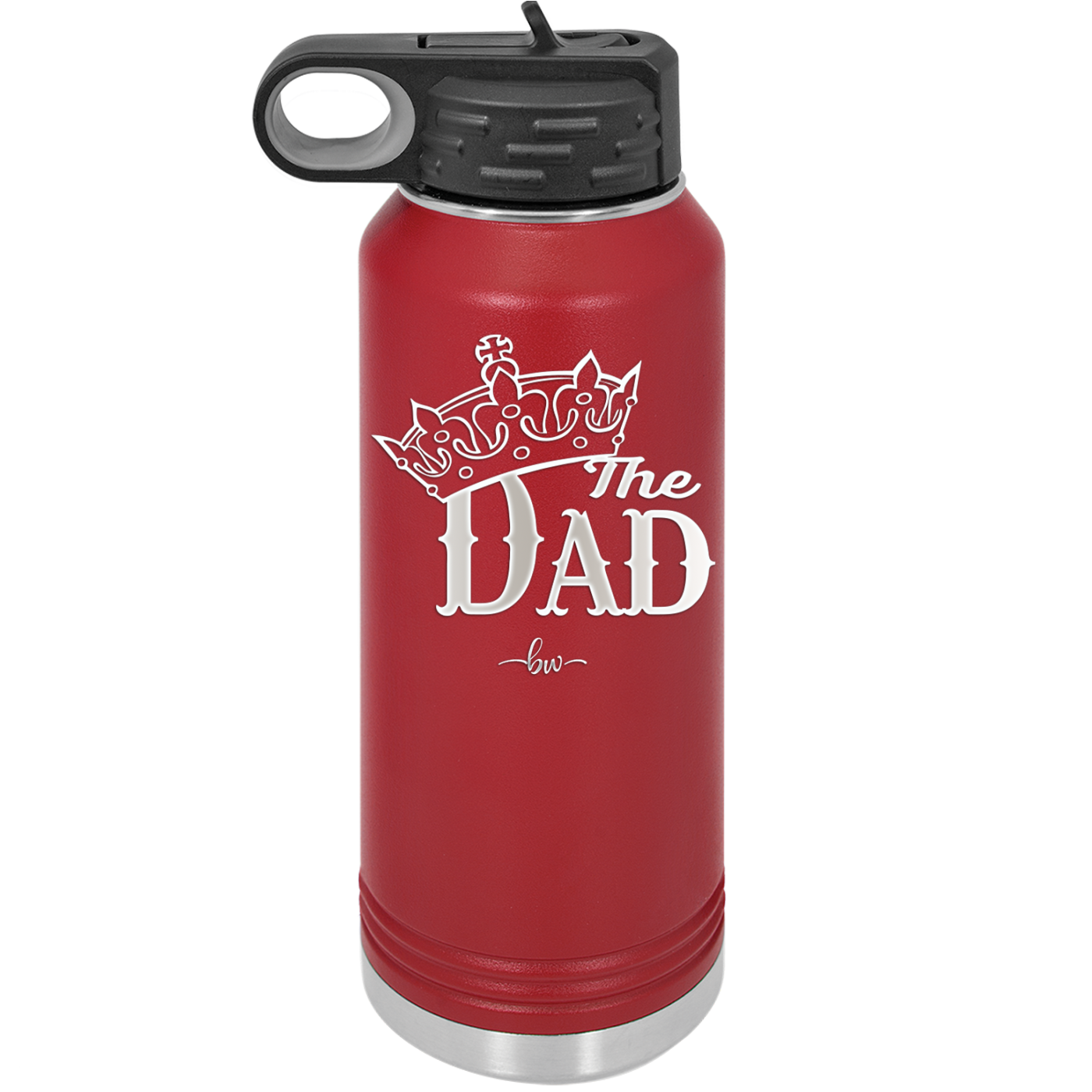 The Dad with Crown - Laser Engraved Stainless Steel Drinkware - 1151 -