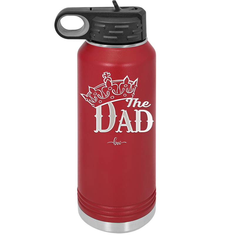 The Dad with Crown - Laser Engraved Stainless Steel Drinkware - 1151 -