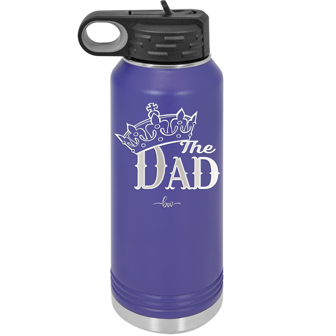 The Dad with Crown - Laser Engraved Stainless Steel Drinkware - 1151 -