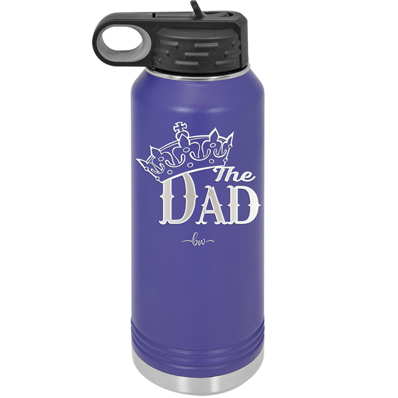 The Dad with Crown - Laser Engraved Stainless Steel Drinkware - 1151 -