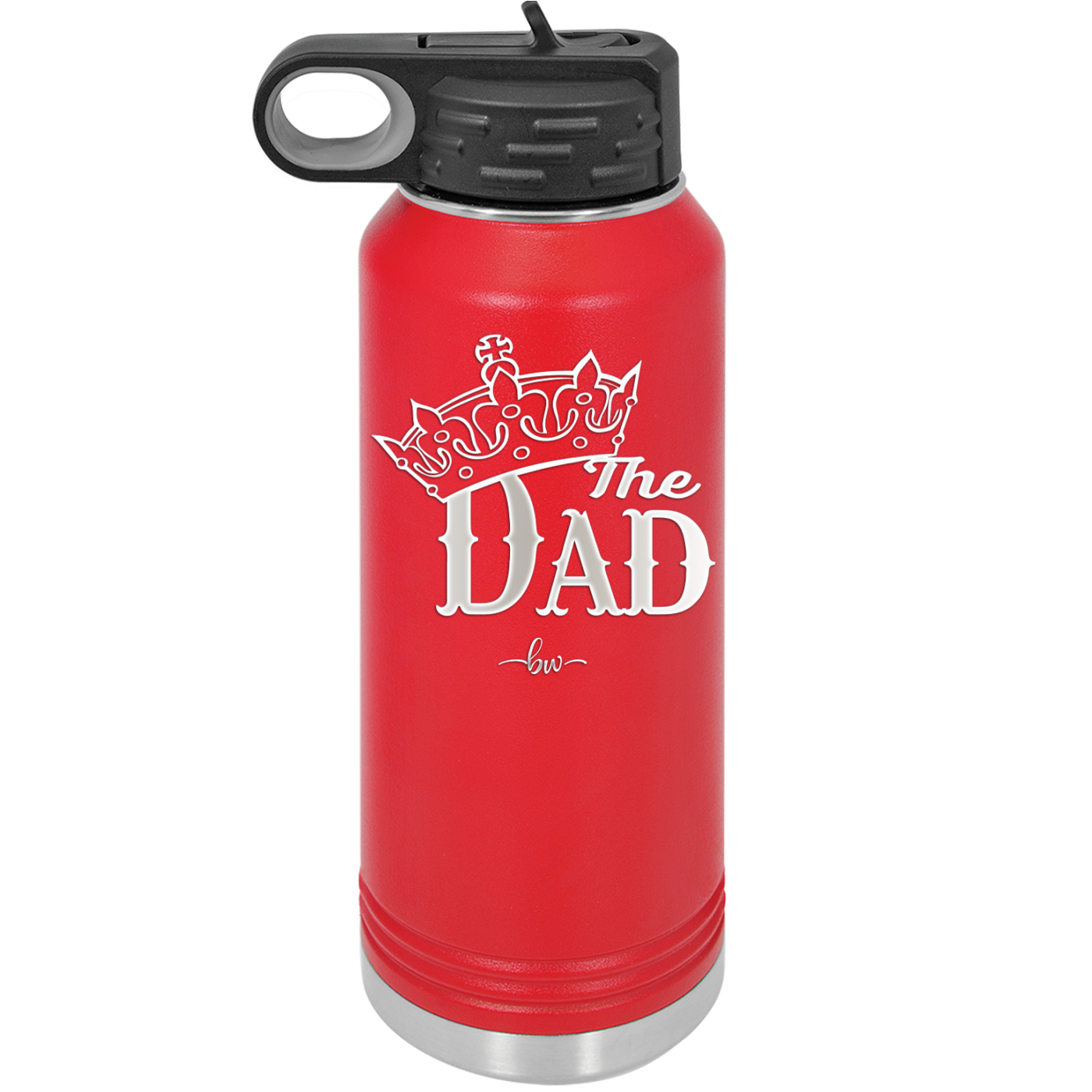 The Dad with Crown - Laser Engraved Stainless Steel Drinkware - 1151 -
