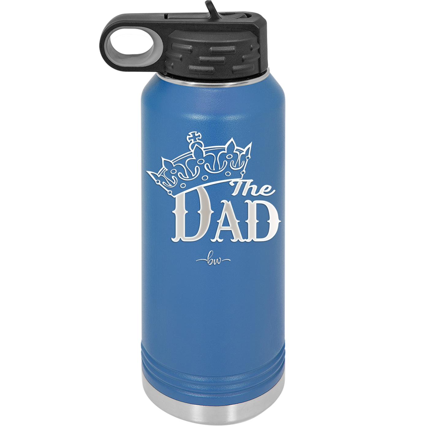 The Dad with Crown - Laser Engraved Stainless Steel Drinkware - 1151 -