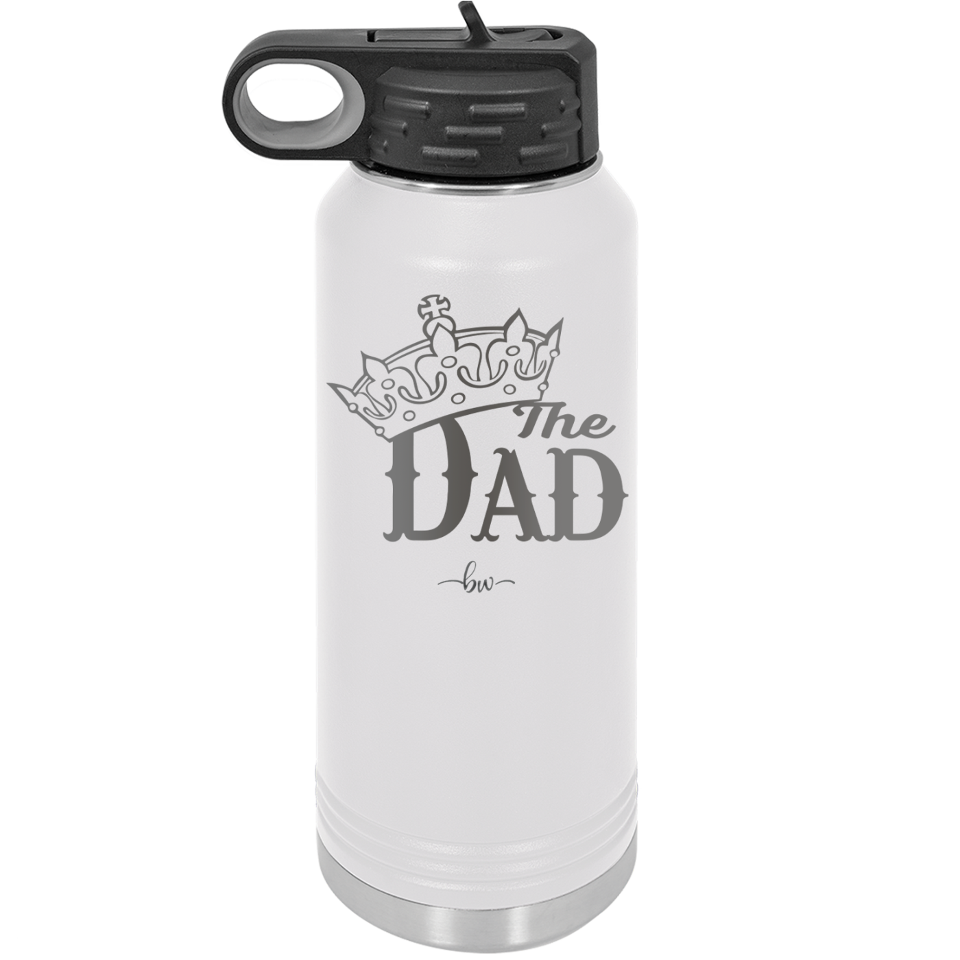 The Dad with Crown - Laser Engraved Stainless Steel Drinkware - 1151 -