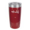 20oz Mom life tumbler - maroon