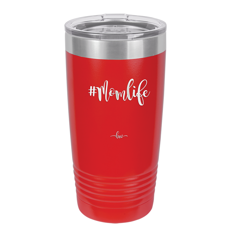 20oz Mom life tumbler - red