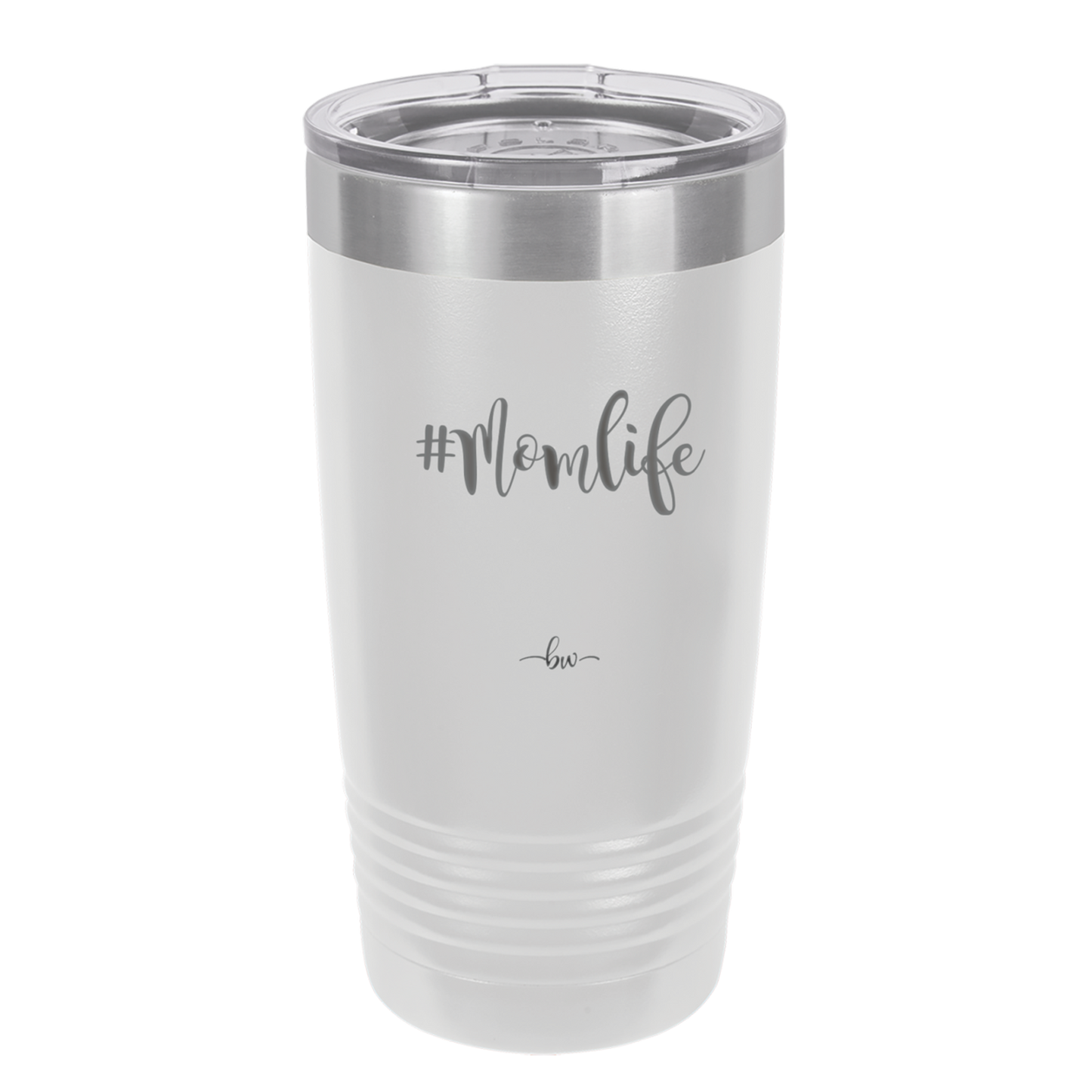 20oz Mom life tumbler - white