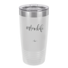 20oz Mom life tumbler - white