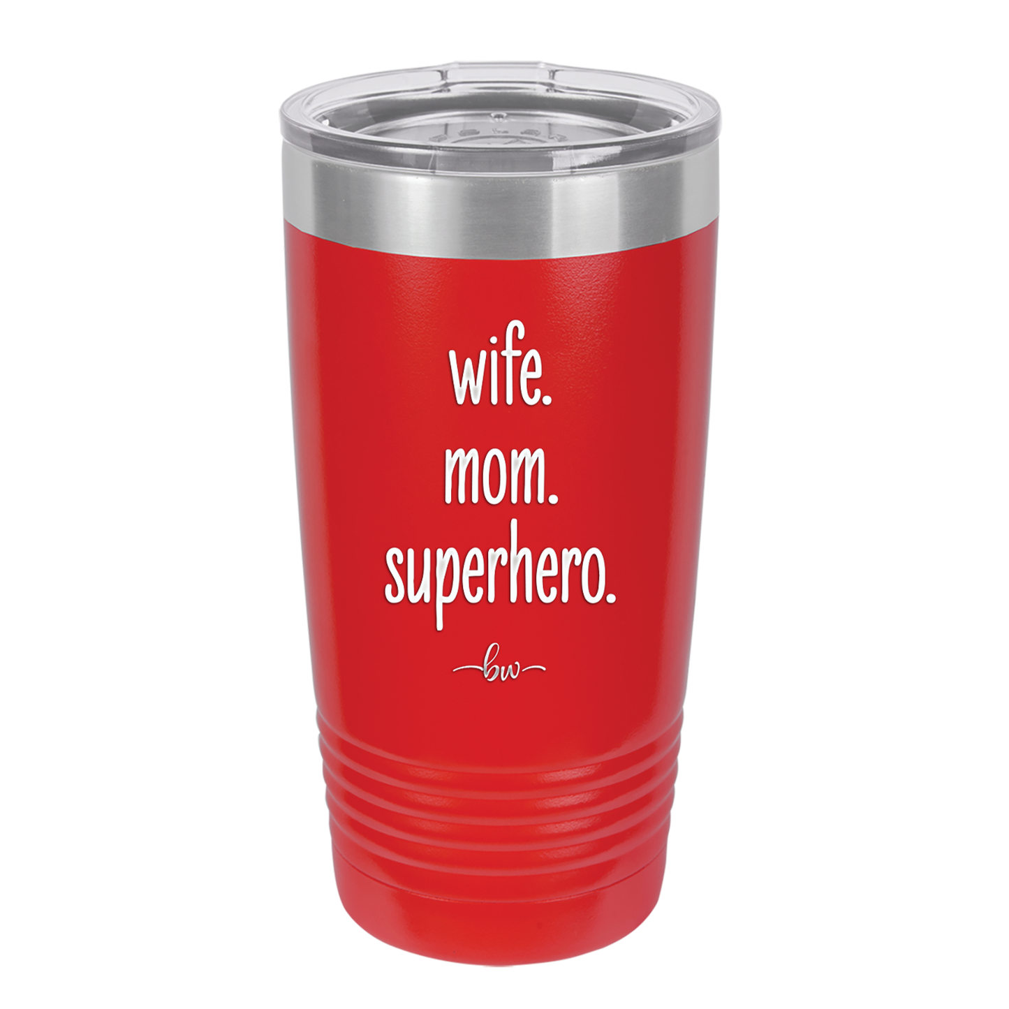 Wife. Mom. Superhero. - Laser Engraved Stainless Steel Drinkware - 1165 -