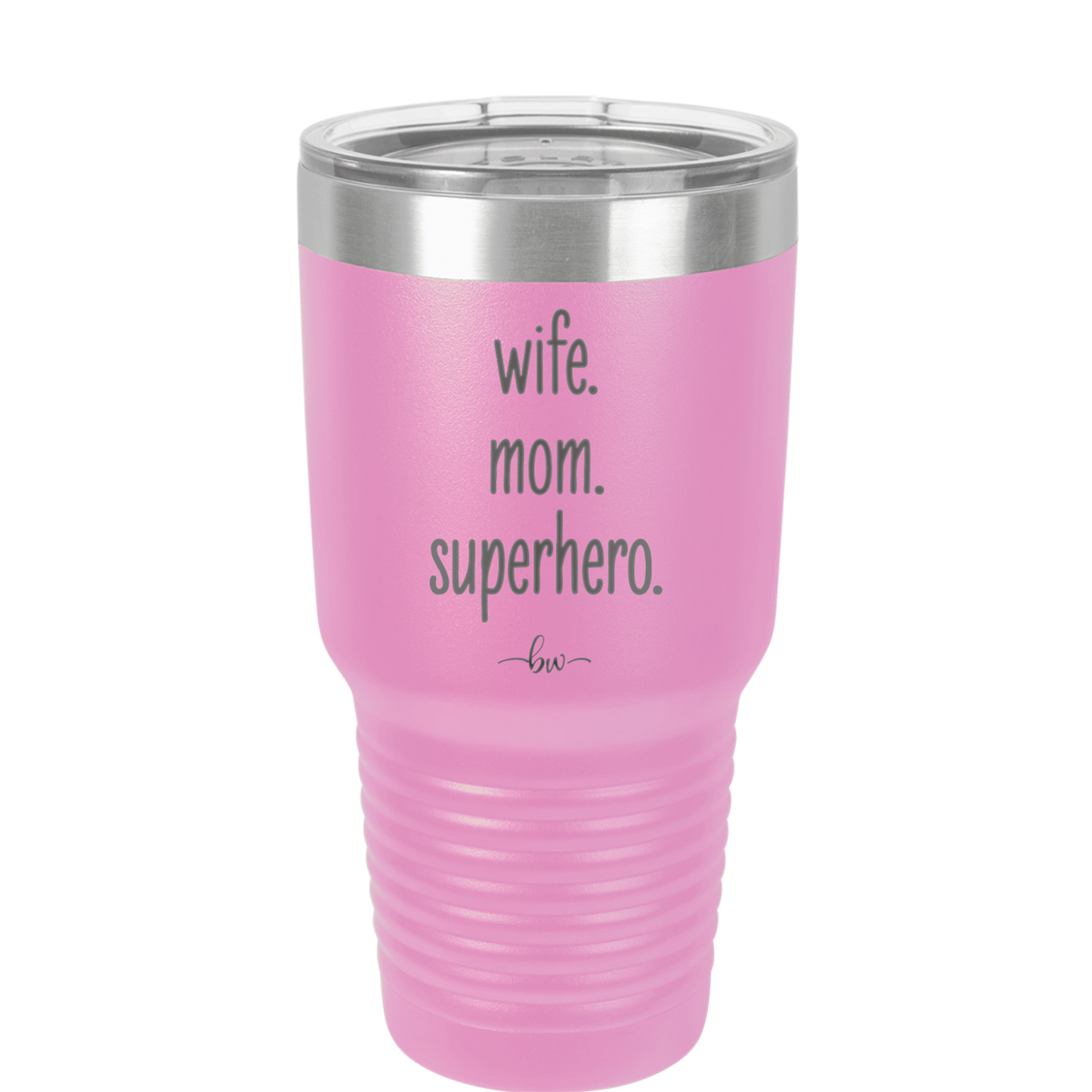 Wife. Mom. Superhero. - Laser Engraved Stainless Steel Drinkware - 1165 -