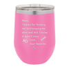 Mom Thanks for Feeding Me and Keeping Me Alive - Laser Engraved Stainless Steel Drinkware - 1166 -
