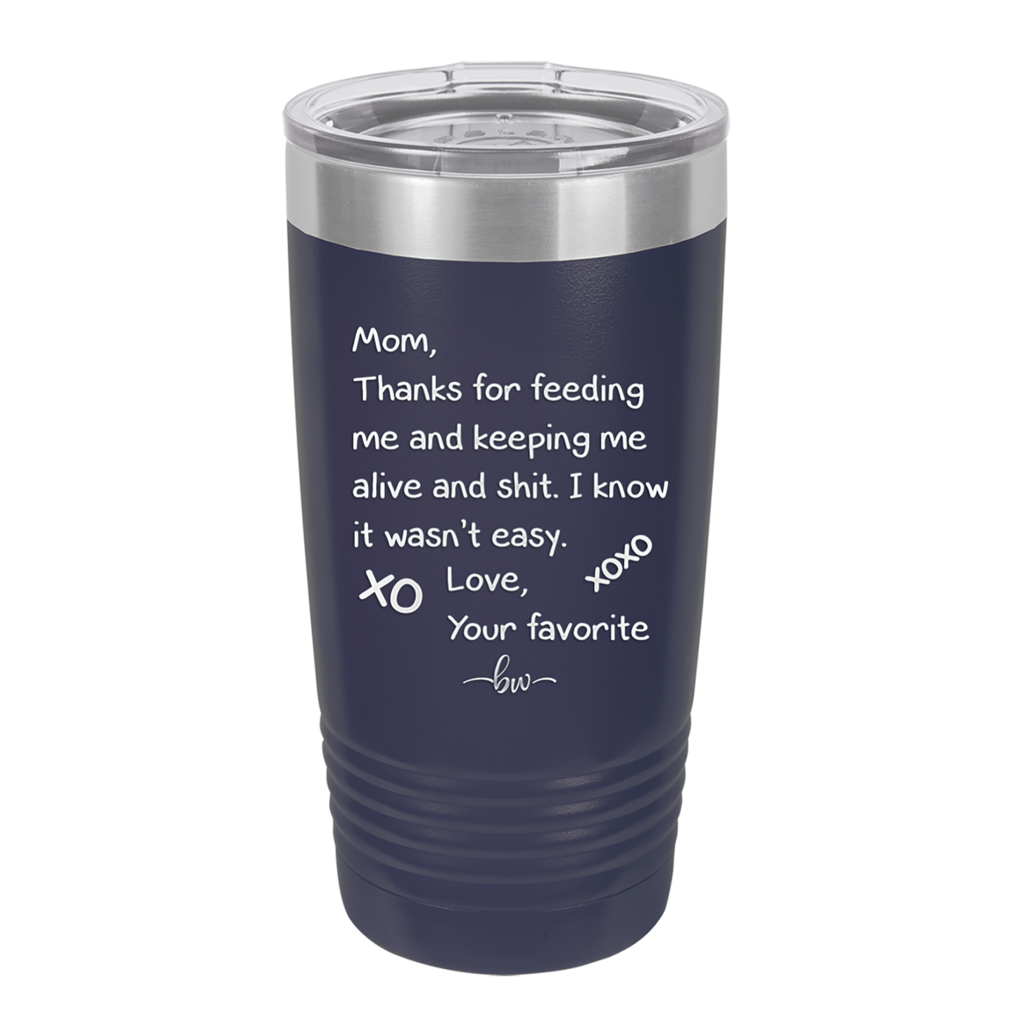 Mom Thanks for Feeding Me and Keeping Me Alive - Laser Engraved Stainless Steel Drinkware - 1166 -