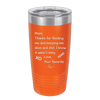 Mom Thanks for Feeding Me and Keeping Me Alive - Laser Engraved Stainless Steel Drinkware - 1166 -