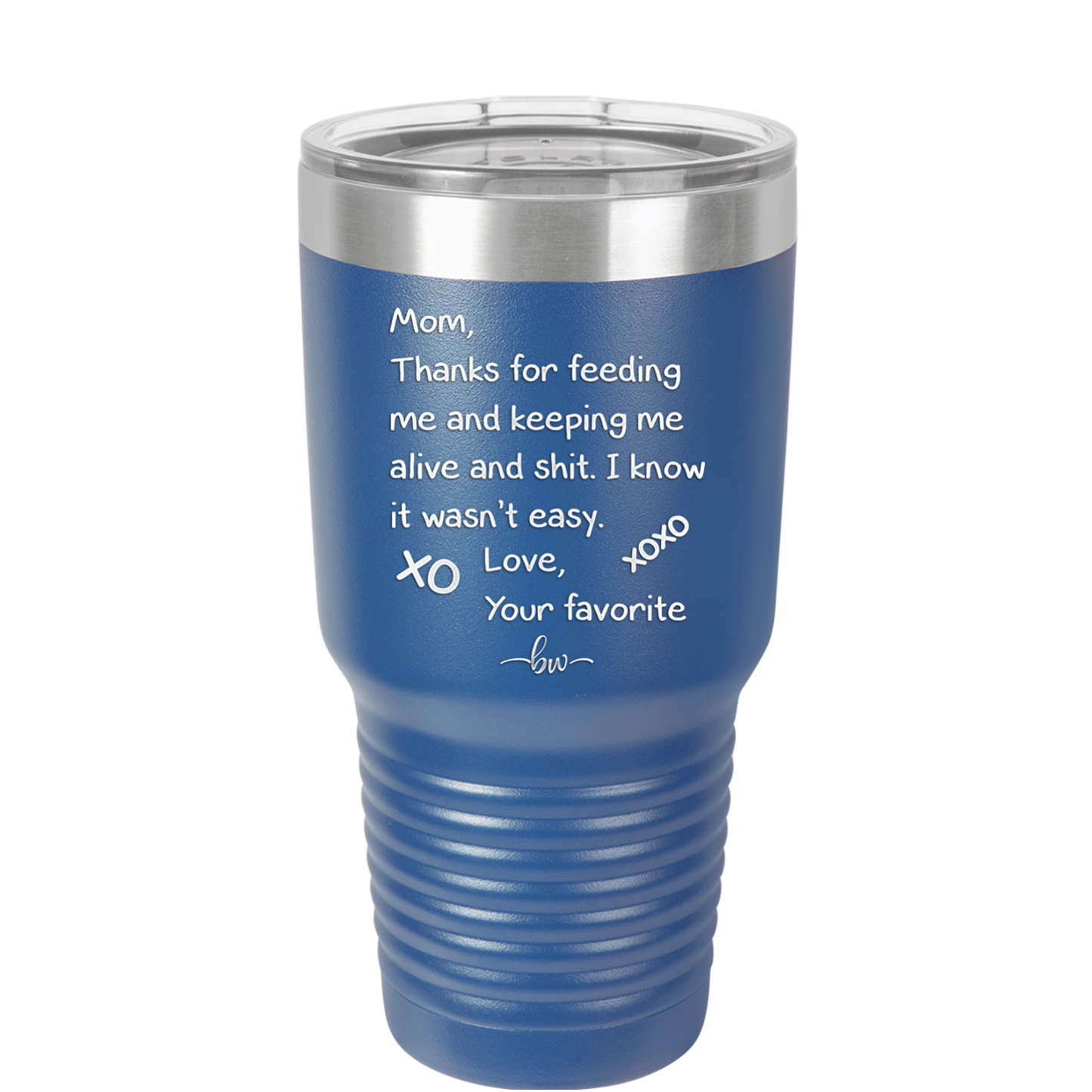 Mom Thanks for Feeding Me and Keeping Me Alive - Laser Engraved Stainless Steel Drinkware - 1166 -