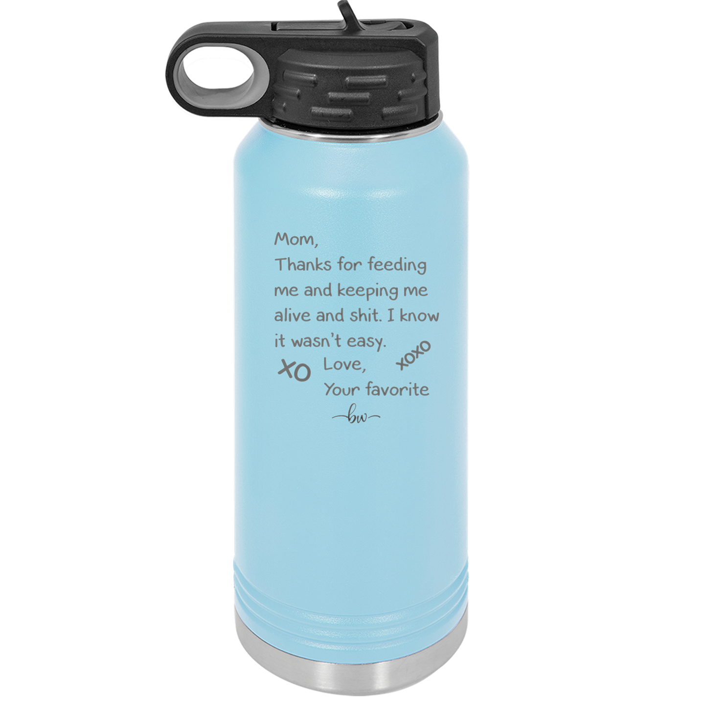 Mom Thanks for Feeding Me and Keeping Me Alive - Laser Engraved Stainless Steel Drinkware - 1166 -