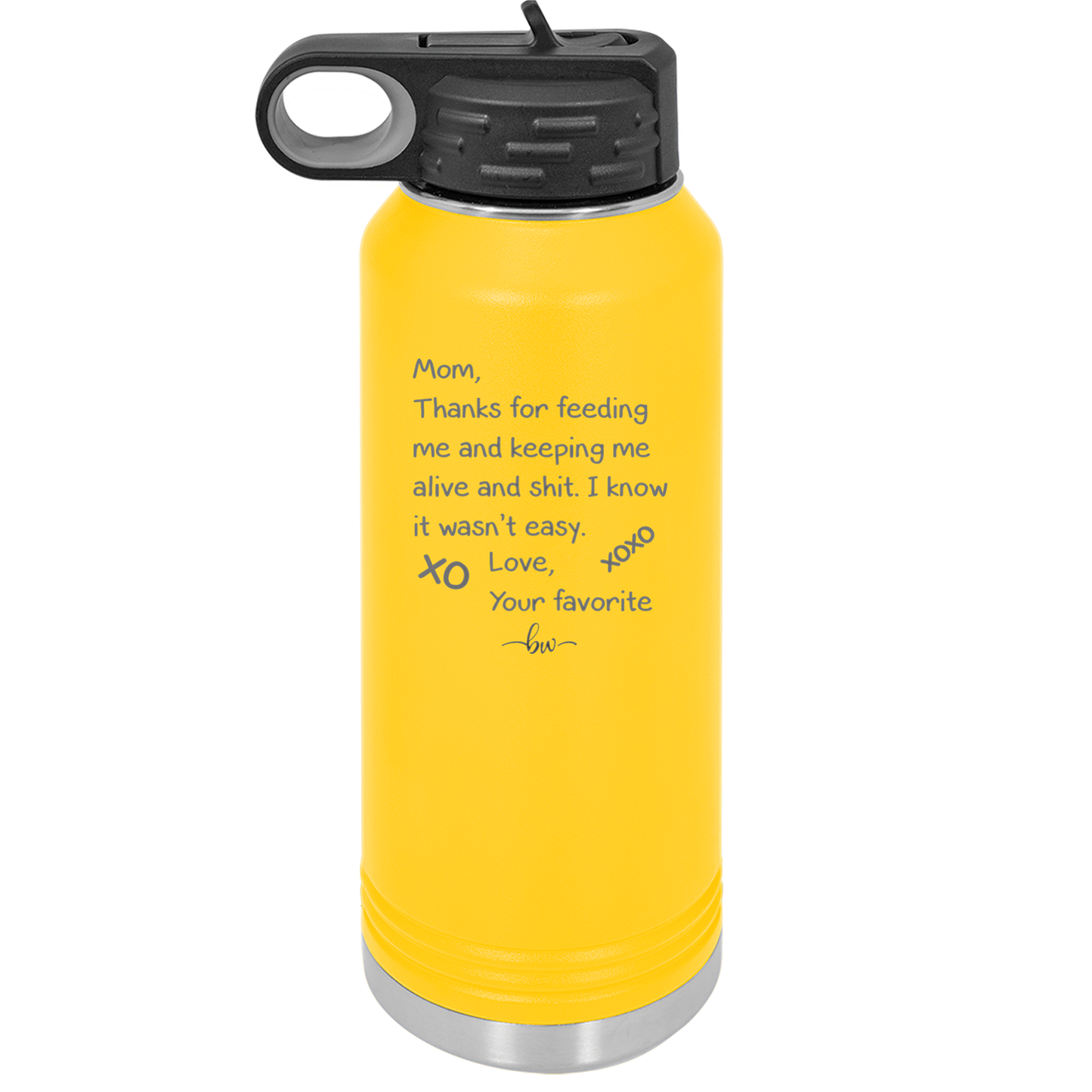 Mom Thanks for Feeding Me and Keeping Me Alive - Laser Engraved Stainless Steel Drinkware - 1166 -