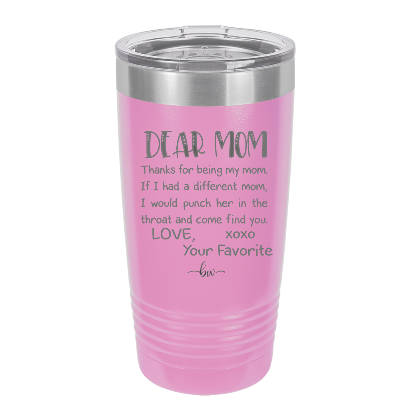 Mom, Thanks for Being my Mom - Laser Engraved Stainless Steel Drinkware - 1167 -