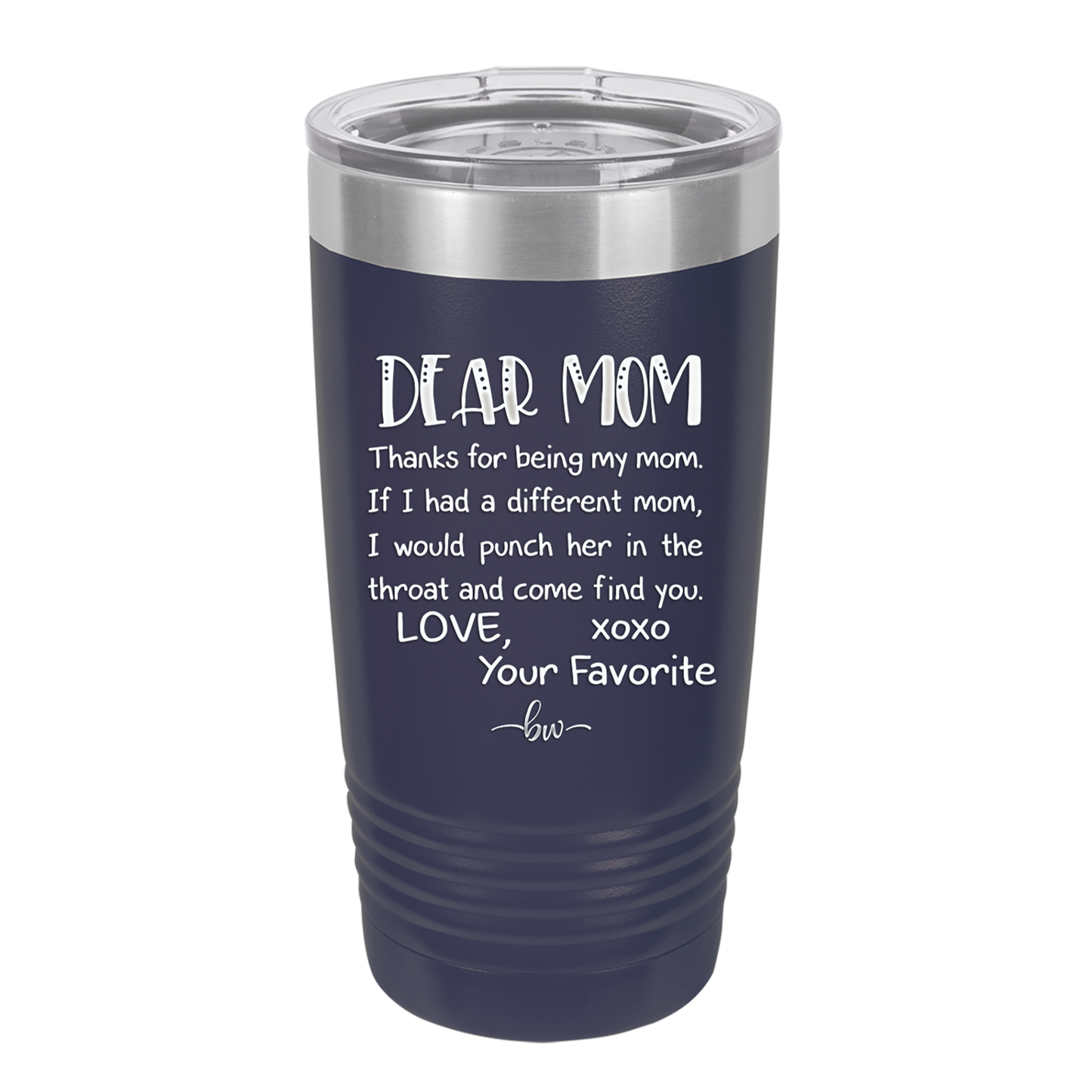 Mom, Thanks for Being my Mom - Laser Engraved Stainless Steel Drinkware - 1167 -