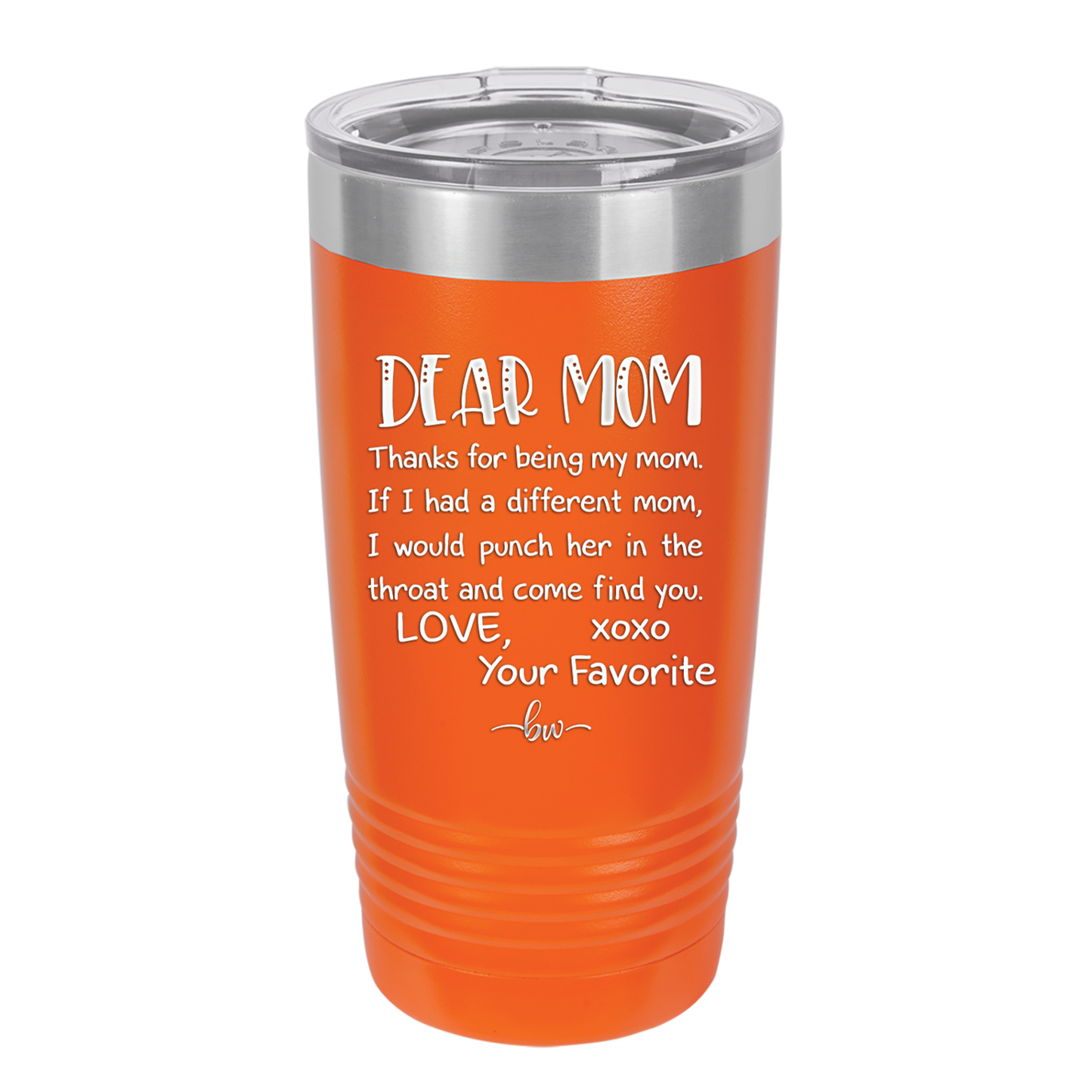 Mom, Thanks for Being my Mom - Laser Engraved Stainless Steel Drinkware - 1167 -