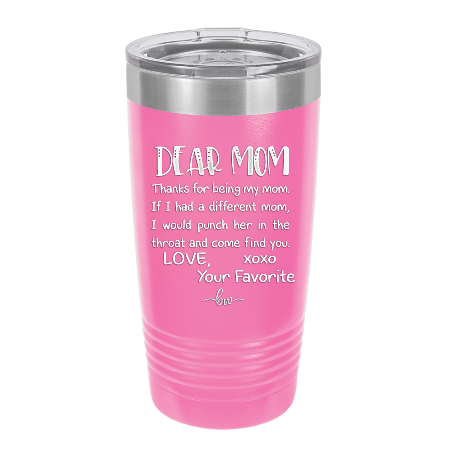 Mom, Thanks for Being my Mom - Laser Engraved Stainless Steel Drinkware - 1167 -