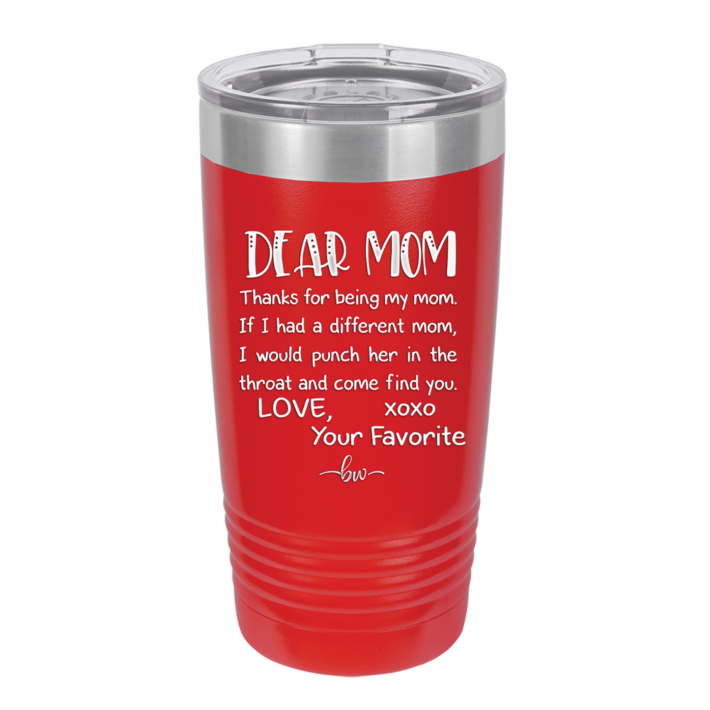 Mom, Thanks for Being my Mom - Laser Engraved Stainless Steel Drinkware - 1167 -
