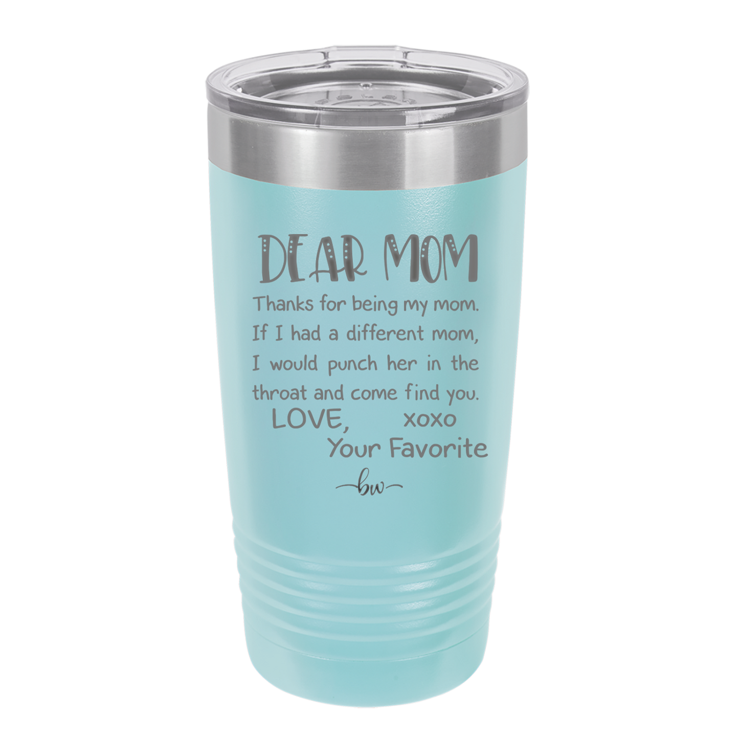Mom, Thanks for Being my Mom - Laser Engraved Stainless Steel Drinkware - 1167 -